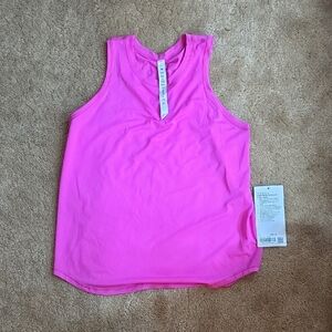 Lululemon Athletica High Neck Run And Train Tank Pink
